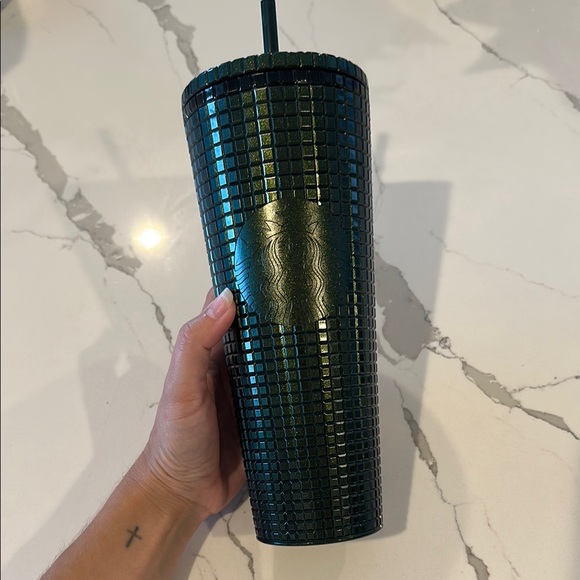 Starbucks Green Grid Tumbler Drinkware - Picture 1 of 12